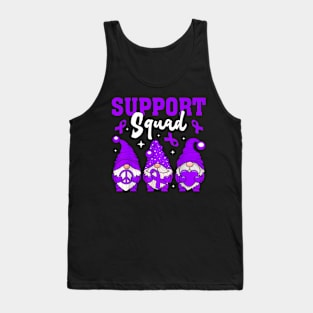 Support Squad Alzheimer's Awareness Gnomes & Purple Ribbon Tank Top